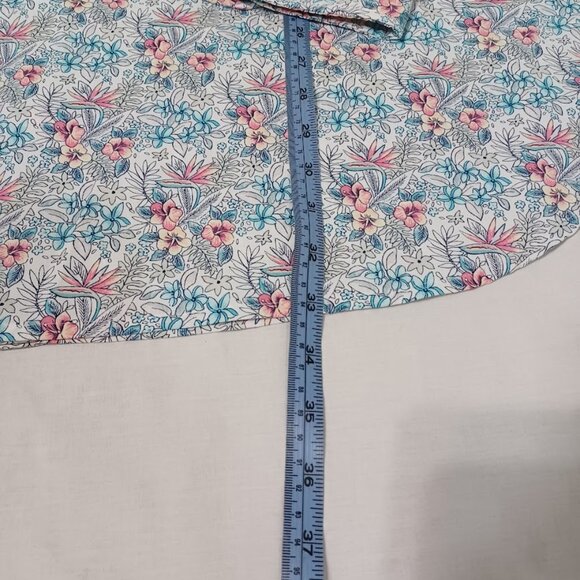 Tommy Bahama Shirt Mens XXXL Blue White Long Sleeve Floral Vented The Siesta Key - Picture 4 of 10